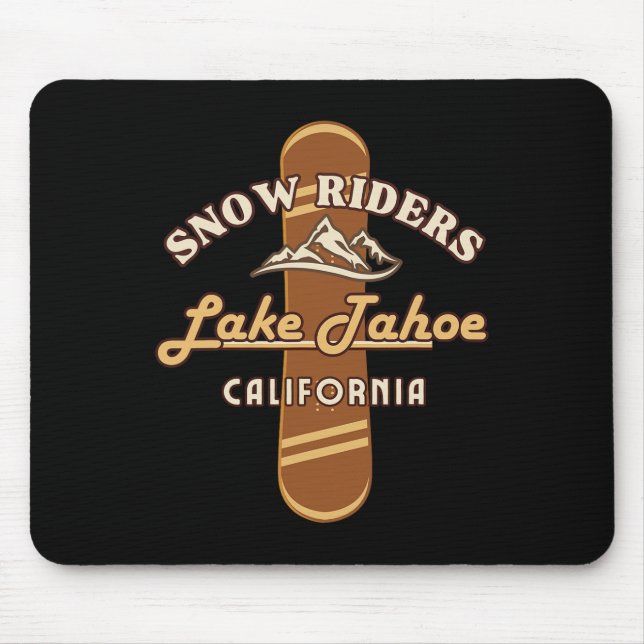 Mousepad Snowboard Lake Tahoe California Snowboard Winte (Frente)