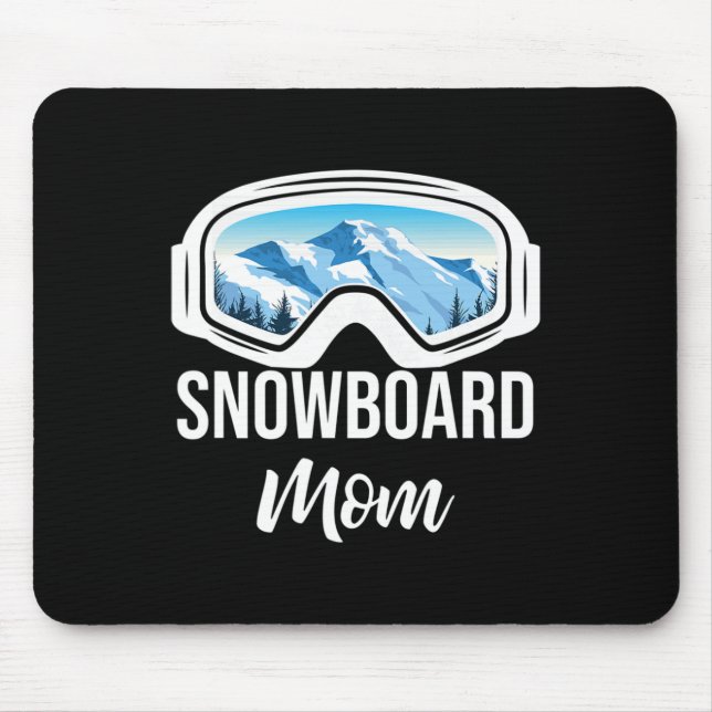 Mousepad Snowboard Mãe Winter Snowboard Esporte Ski Gift (Frente)