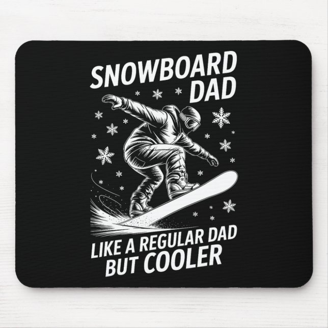 Mousepad Snowboard Pai Engraçado Snowboarder (Frente)