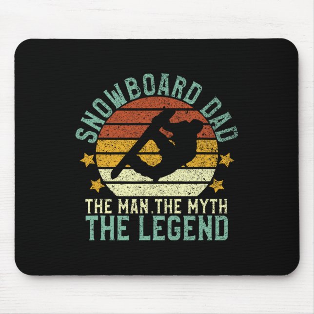 Mousepad Snowboard Pai O Homem O Mito A Lenda Snowboar (Frente)