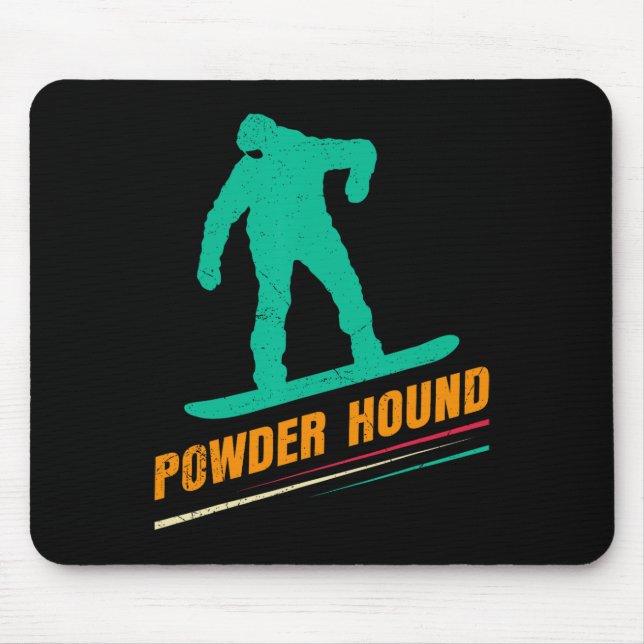 Mousepad Snowboard Power Hound Engraçado Crianças de Snowbo (Frente)