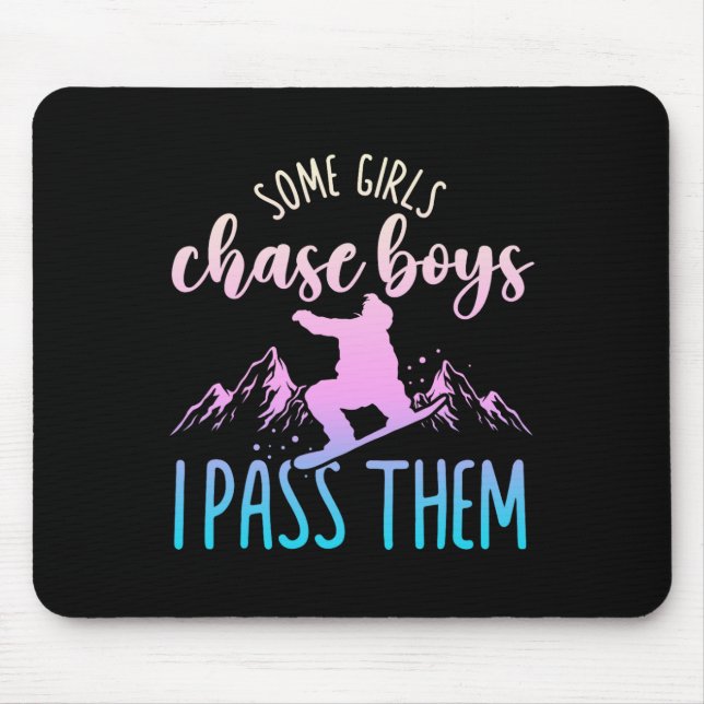 Mousepad Snowboard Snowboard Algumas Meninas Chase Boys I P (Frente)