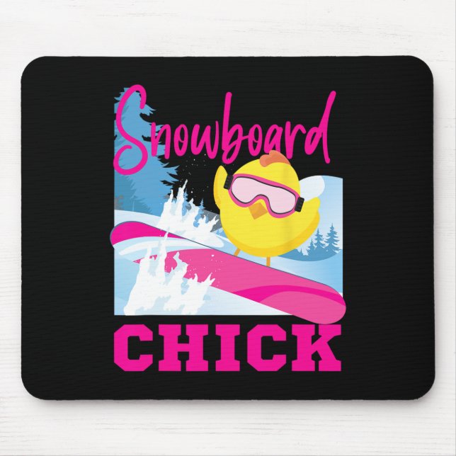 Mousepad Snowboard Snowboard Chicken Pintinho Snowboard Chi (Frente)
