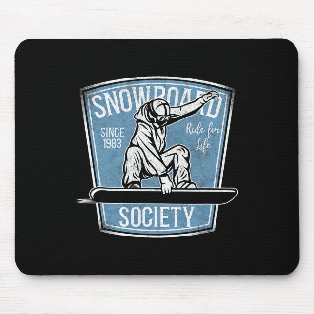 Mousepad Snowboard Snowboard Vintage Society (Frente)