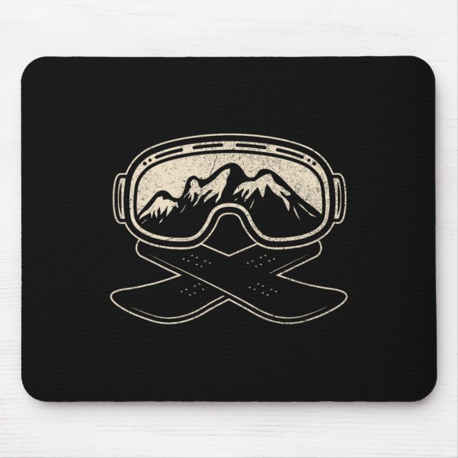 Mousepad Snowboard Snowboarder Snowboard Monte Estilo (Frente)