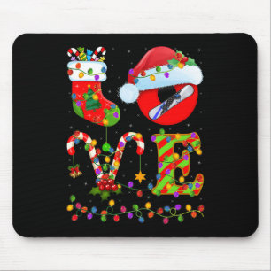 Mousepad Snowboard Xmas Lighting Papai noel Love