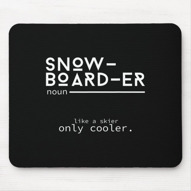 Mousepad Snowboarder Definição Engraçado Snowboard Winter S (Frente)