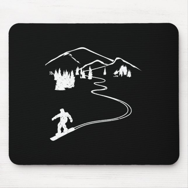 Mousepad Snowboarder Freeriding Design Snowboard Apres Ski (Frente)