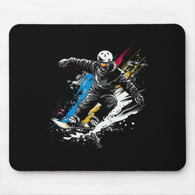 Mousepad Snowboarder Grafite Alpino (Frente)