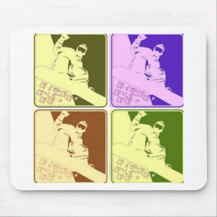 Mousepad Snowboarder/Pop Art