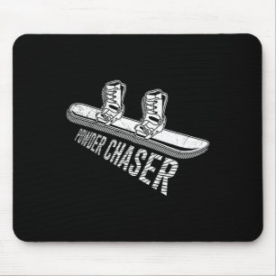 Mousepad Snowboarder Powder Chaser Funny Snowboard Child