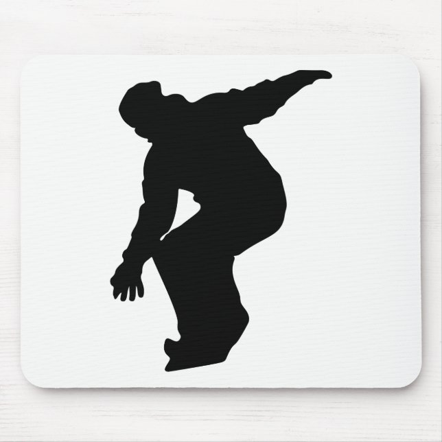 Mousepad Snowboarder Silhouette (Frente)