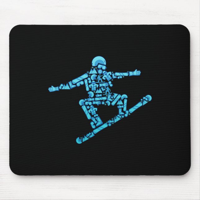 Mousepad Snowboarder - Snowboard do inverno (Frente)