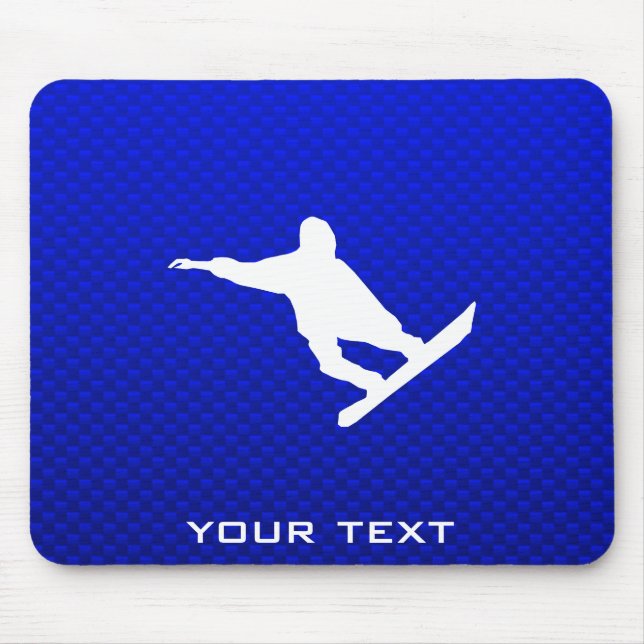Mousepad Snowboarding azul (Frente)