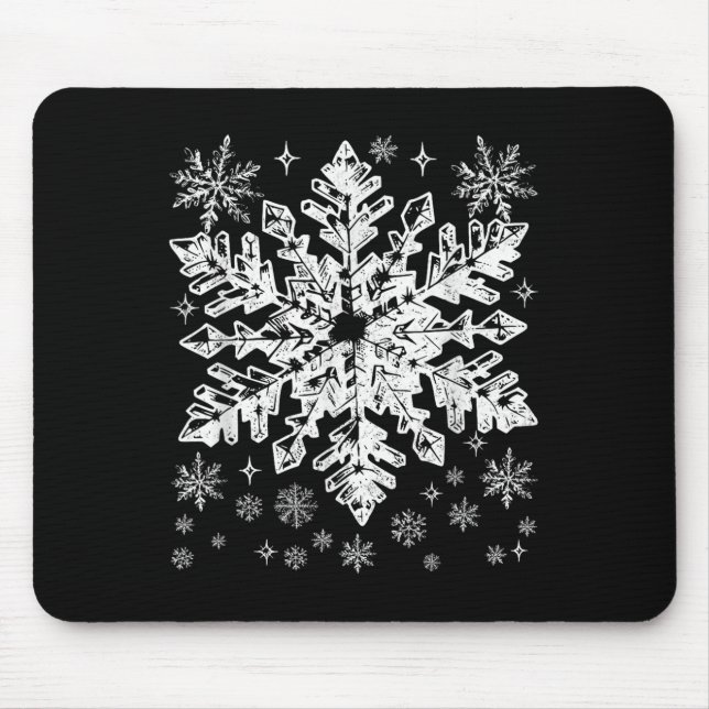 Mousepad Snowflake Costume Winter Christmas Matching Mens W (Frente)