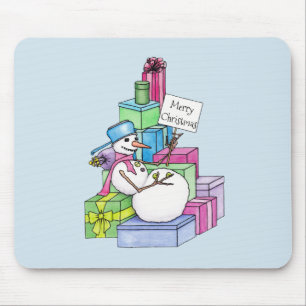 Mousepad Snowman a arrefecer em presentes