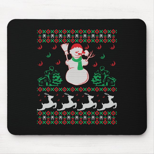 Mousepad Snowman de Natal (Frente)