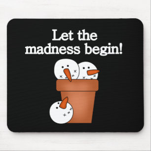 Mousepad Snowman Holiday Madness