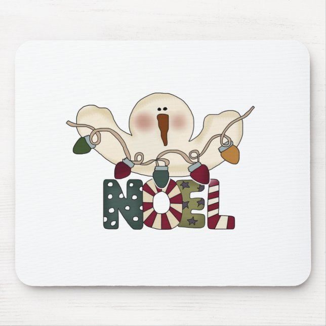 Mousepad Snowman Noel T-shirts e presentes (Frente)