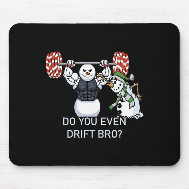 Mousepad Snowman Weising Bodybuilding Funny Workout (Frente)