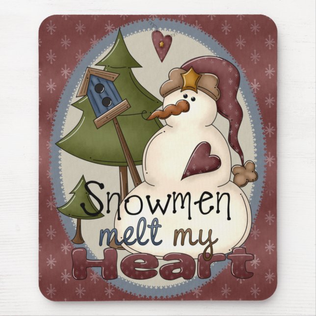 Mousepad Snowmen Derrete Meu Bloco De Coração (Frente)