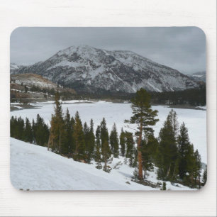 Mousepad Snowy Ellery Lake California Fotografia de inverno