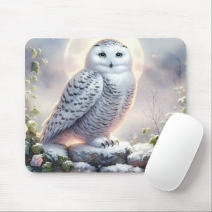 Mousepad Snowy Owl no Jardim de inverno da Lua