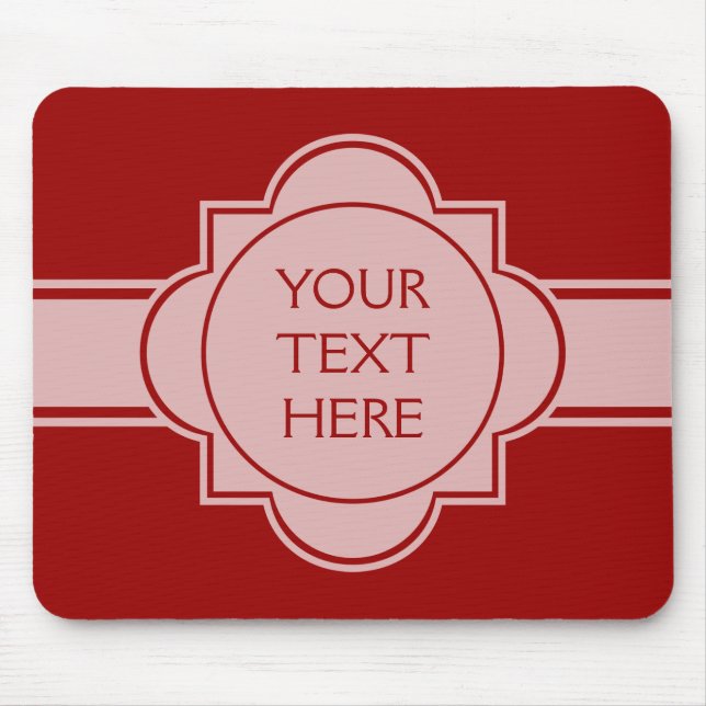 Mousepad SÓ COR / BANNER DE BOTÃO branco + texto (Frente)