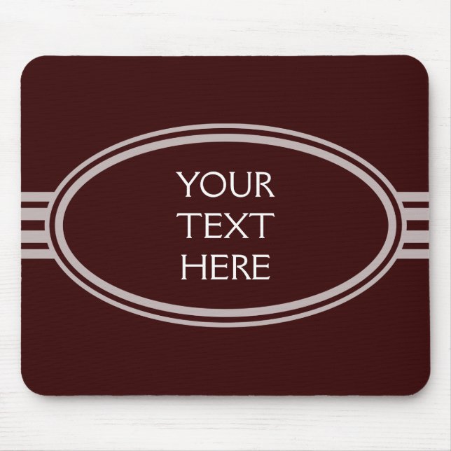 Mousepad SÓ COR / BANNER DE BOTÃO branco + texto (Frente)