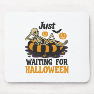 Mousepad Só Esperando O Esqueleto De Verão Spooky De Hallow