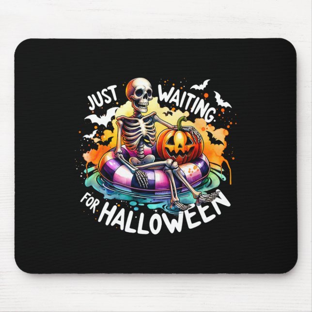 Mousepad Só Esperando O Halloween Jack O Esqueleto Lantern (Frente)