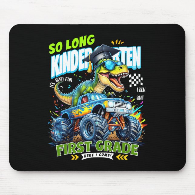 Mousepad So Long Kindergarten Graduate Dinosaur 1st Grade H (Frente)