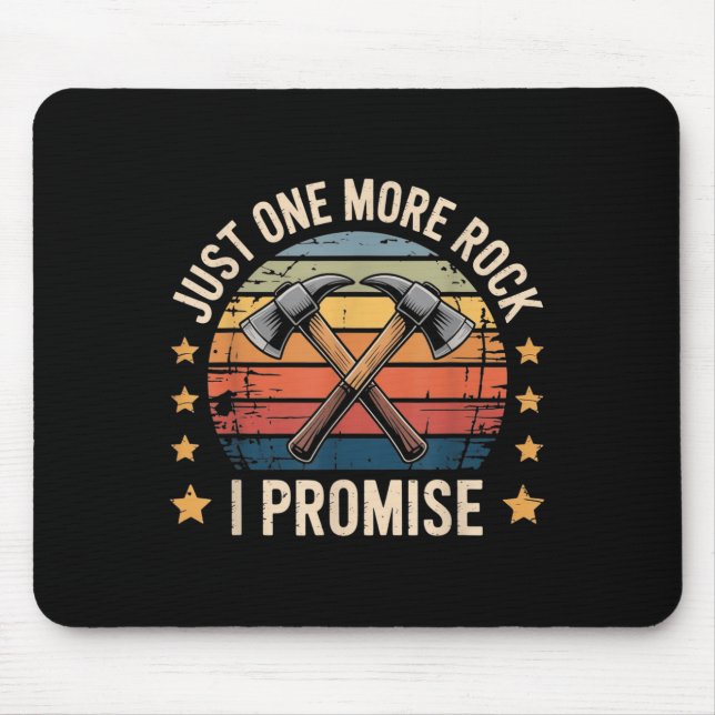 Mousepad Só Mais Uma Rocha Que Prometo Ao Estilo De Retrô G (Frente)