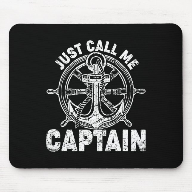 Mousepad Só Me Chame de Capitão - Marinheiro de Barco - Ânc (Frente)
