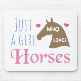 Mousepad Só uma garota que ama Cavalos