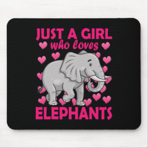 Mousepad Só uma garota que ama elefantes, uma conse de elef