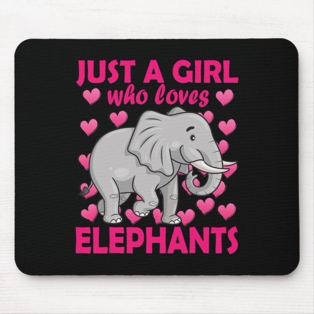 Mousepad Só uma garota que ama elefantes, uma conse de elef (Frente)