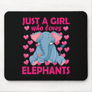 Mousepad Só uma garota que ama elefantes, uma conse de elef