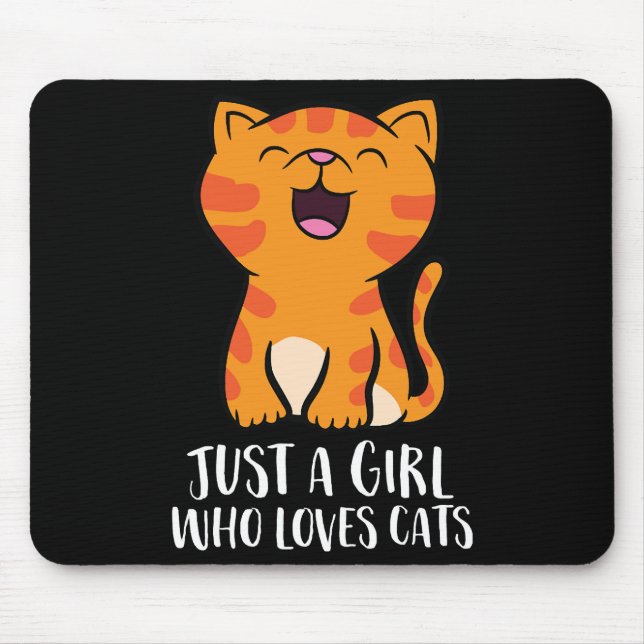 Mousepad Só uma garota que ama o pullover de gatos (Frente)