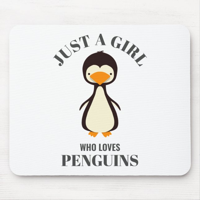 Mousepad Só uma garota que ama Pinguins (Frente)