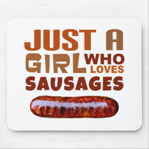 Mousepad Só uma garota que ama salsichas