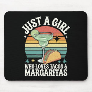 Mousepad Só Uma Garota Que Ama Tacos E Margarita Mexicano