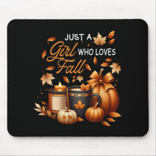 Mousepad Só Uma Menina Que Adora O Obrigado De Outono Da Pu