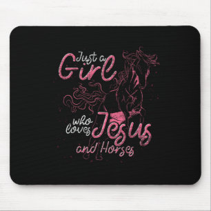 Mousepad Só Uma Menina Que Ama Jesus E Cavalos Cavaleiros C