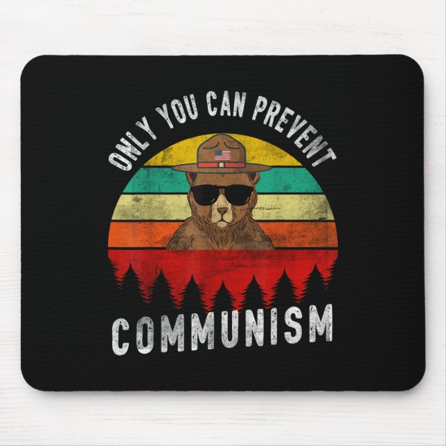Mousepad Só Você Pode Impedir O Refletor Do Urso Russo Comu (Frente)