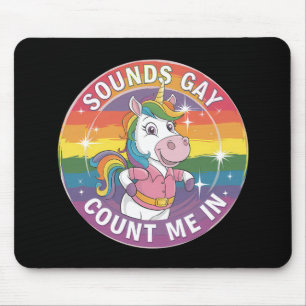 Mousepad Soa Gay Me Inclua Arco-Íris Unicórnio LGBTQ