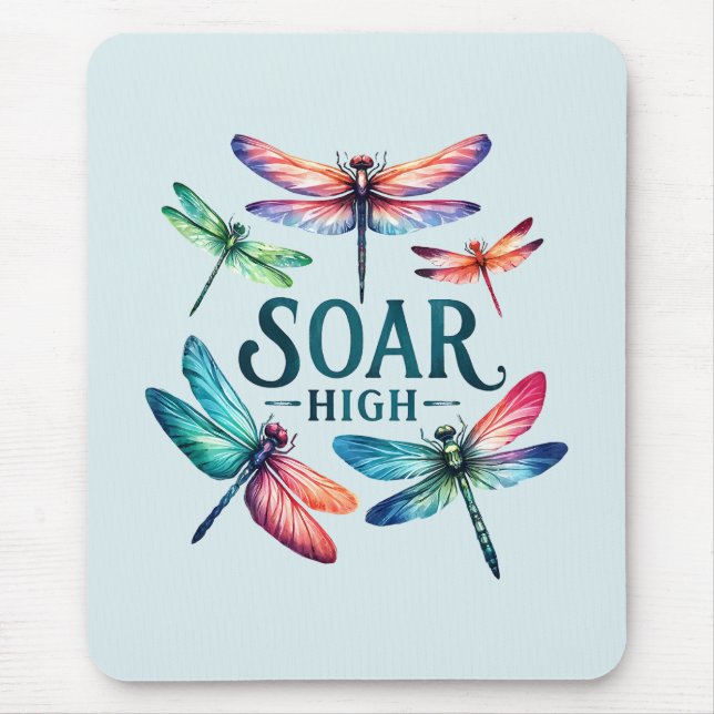 Mousepad Soar High - Dragonfly Artística (Frente)