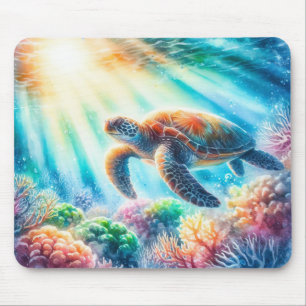 Mousepad Sob a tartaruga marinha oceânica