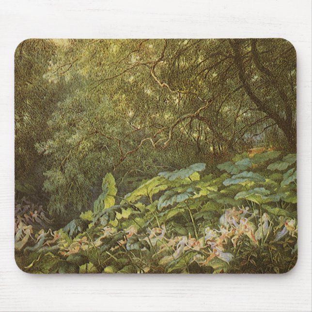 Mousepad Sob as Folhas da Doca por Richard Doyle, Arte das  (Frente)