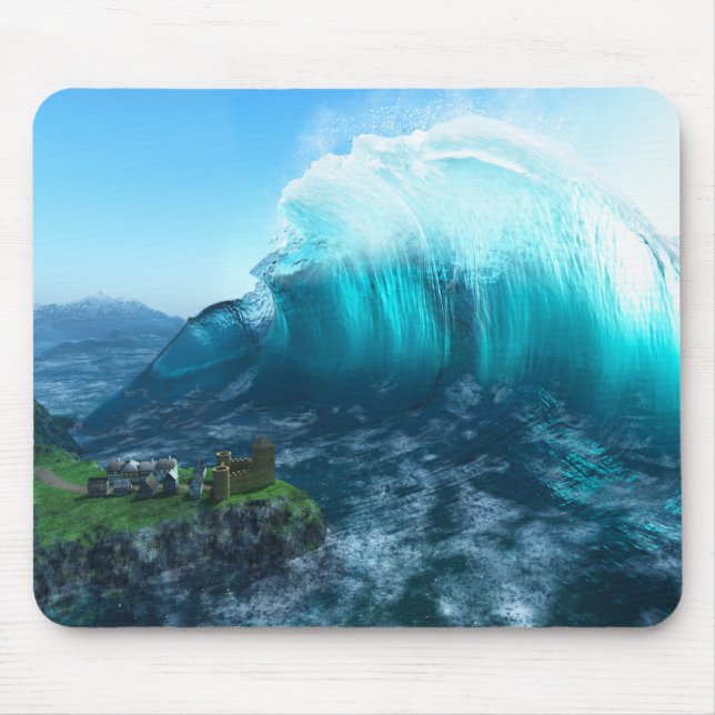 Mousepad Sob o Bloco de ondas (Frente)